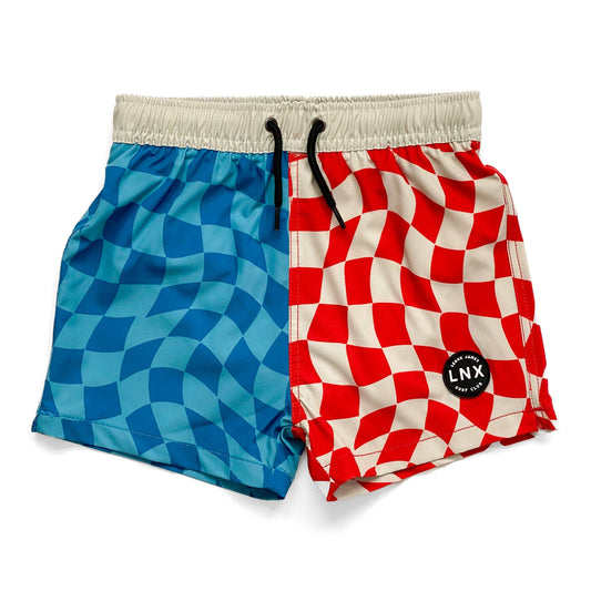 Checkered Swim Trunks