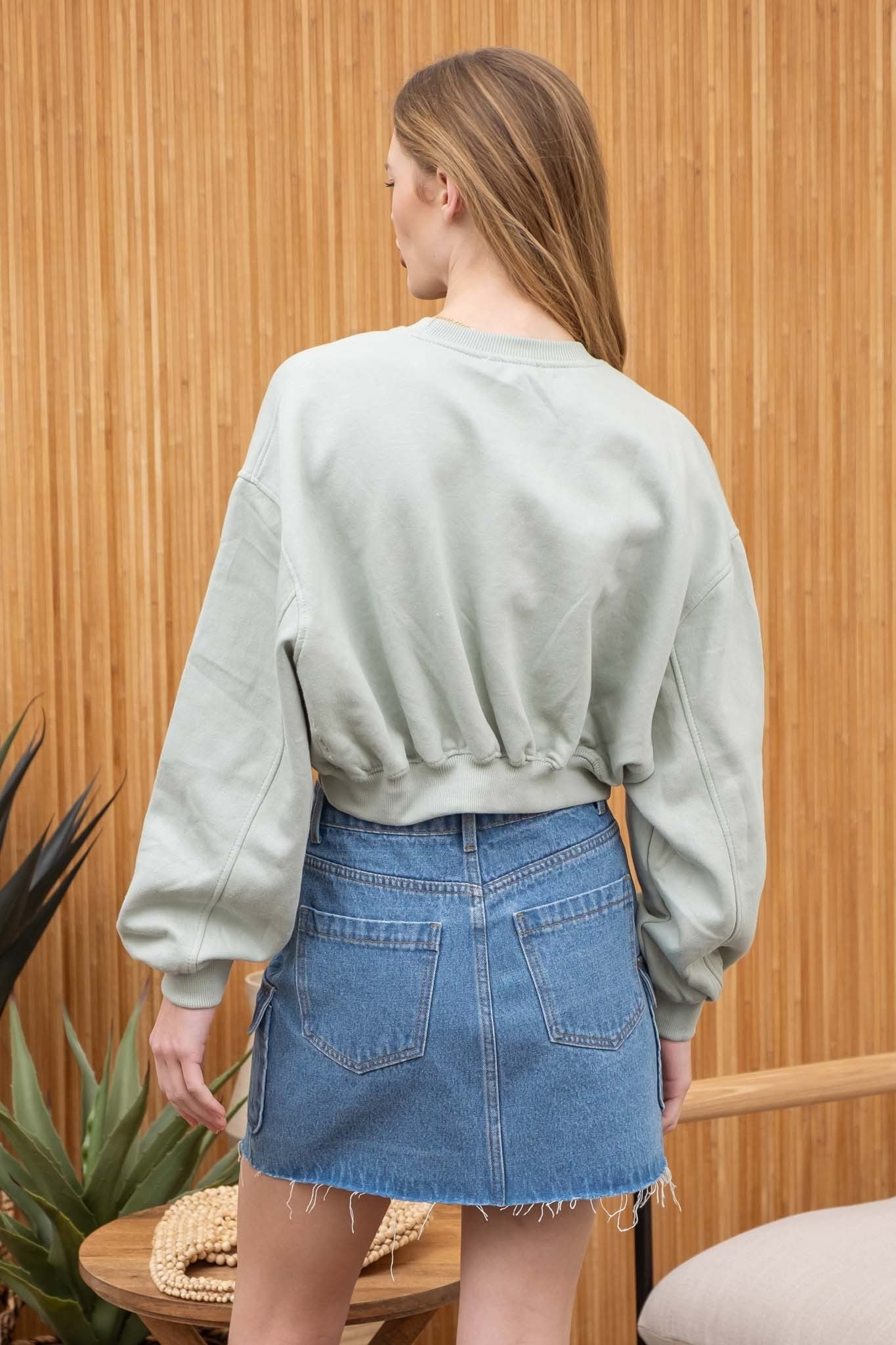 Trying Times Cargo Denim Skirt